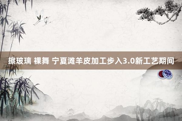 擦玻璃 裸舞 宁夏滩羊皮加工步入3.0新工艺期间