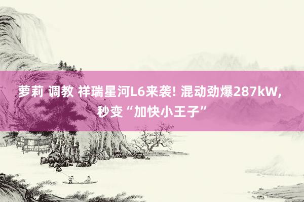 萝莉 调教 祥瑞星河L6来袭! 混动劲爆287kW， 秒变“加快小王子”